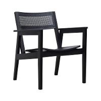 Poltrona Gusty Com Encosto Telinha Assento Anatômico - Preto Madeira - 1