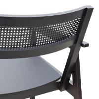 Poltrona Gusty Com Encosto Telinha Assento Anatômico - Preto Madeira - 2