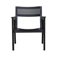 Poltrona Gusty Com Encosto Telinha Assento Anatômico - Preto Madeira - 3