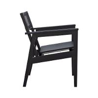 Poltrona Gusty Com Encosto Telinha Assento Anatômico - Preto Madeira