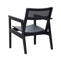 Poltrona Gusty Com Encosto Telinha Assento Anatômico - Preto Madeira - 7