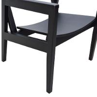 Poltrona Gusty Com Encosto Telinha Assento Anatômico - Preto Madeira - 8