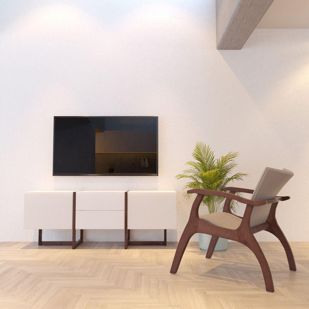 Rack Ondas 2 Portas E 2 Gavetas - Amêndoa Preto - 8