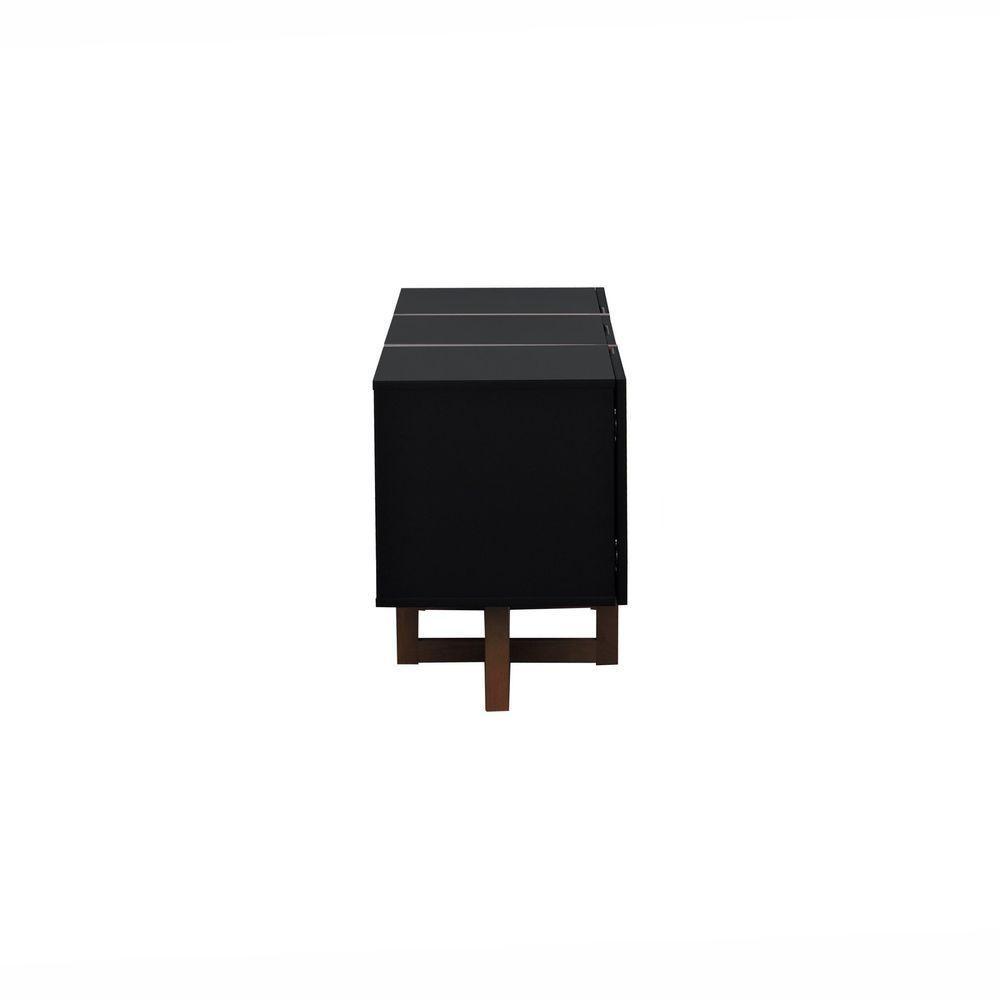 Rack Ondas 2 Portas E 2 Gavetas - Amêndoa Preto - 9