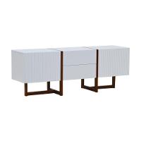 Rack Ondas 2 Portas E 2 Gavetas - Amêndoa Branco - 1