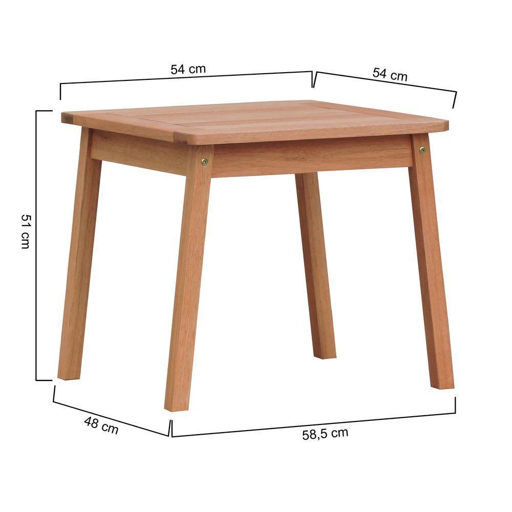 Mesa Lateral Quadrada Garden Natural - 6