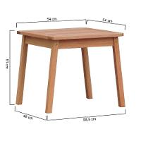 Mesa Lateral Quadrada Garden Natural - 6