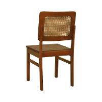 Cadeira Lyon Madeira Maciça Encosto Telinha Amêndoa - Amêndoa Assento Ripado Amêndoa