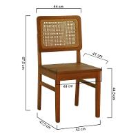 Cadeira Lyon Madeira Maciça Encosto Telinha Amêndoa - Amêndoa Assento Ripado Amêndoa - 7