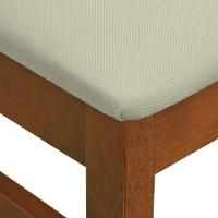 Cadeira Lyon Madeira Maciça Encosto Telinha Natural - Amêndoa Assento Estofado Linho Bege - 9