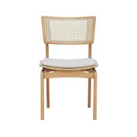 Cadeira Apollo Madeira Maciça Encosto Telinha Assento Anatômico - Natural Estofado Corano Bege - 8