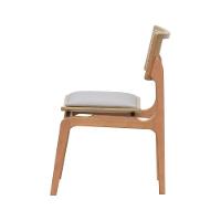 Cadeira Apollo Madeira Maciça Encosto Telinha Assento Anatômico - Natural Estofado Linho Bege - 7