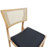 Cadeira Apollo Madeira Maciça Encosto Telinha Assento Anatômico - Natural Estofado Corano Preto - 5