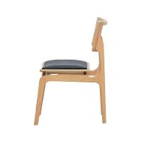 Cadeira Apollo Madeira Maciça Encosto Telinha Assento Anatômico - Natural Estofado Corano Preto - 7