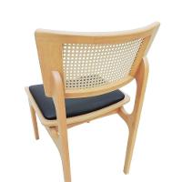 Cadeira Apollo Madeira Maciça Encosto Telinha Assento Anatômico - Natural Estofado Corano Preto - 8