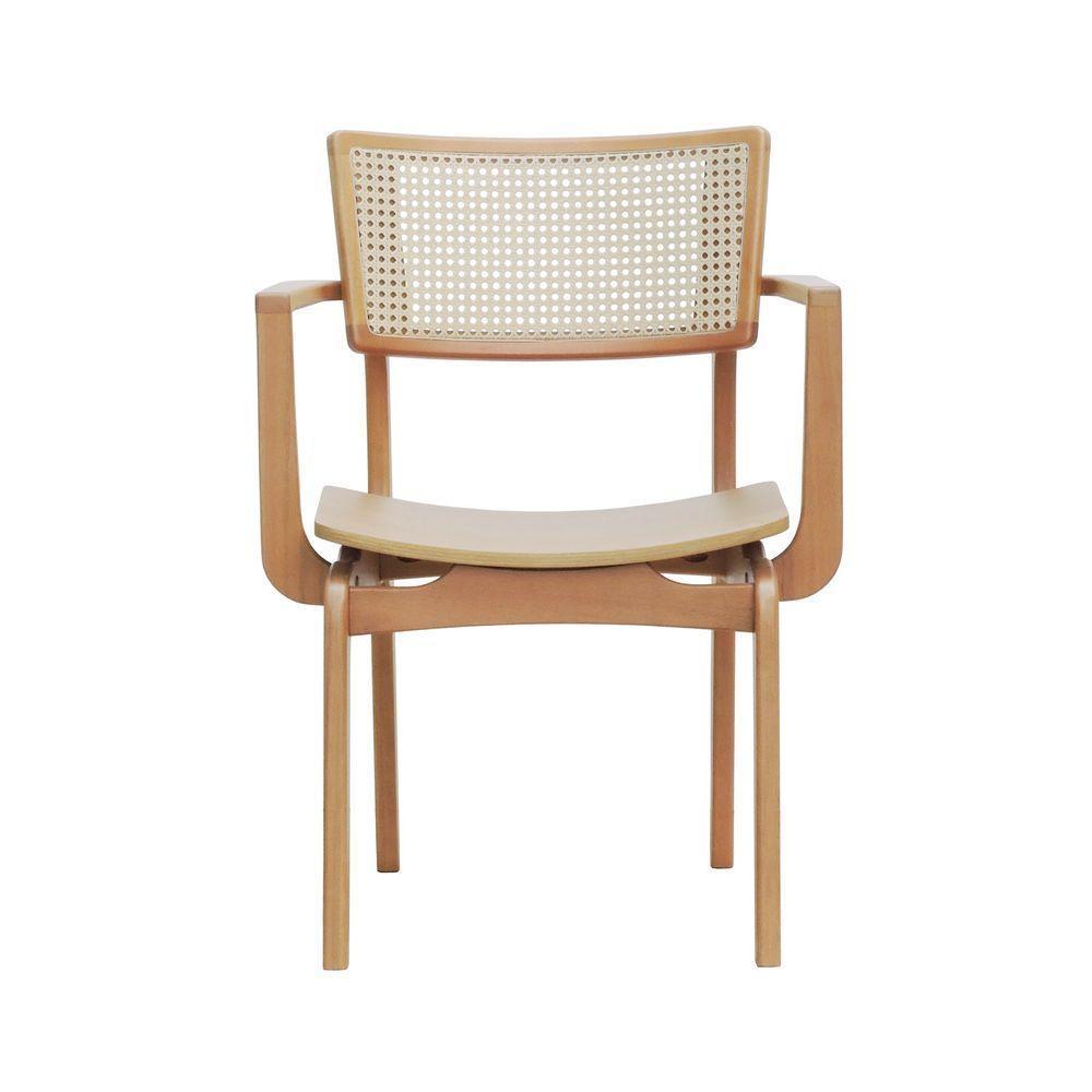 Cadeira Apollo Madeira Maciça Com Braço Encosto Telinha Assento Anatômico - Natural Madeira - 7