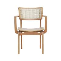 Cadeira Apollo Madeira Maciça Com Braço Encosto Telinha Assento Anatômico - Natural Madeira - 7