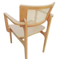 Cadeira Apollo Madeira Maciça Com Braço Encosto Telinha Assento Anatômico - Natural Madeira - 8