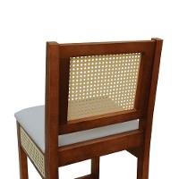 Banqueta Alta Bistrô Urban Lateral E Encosto Telinha Natural Assento Estofado - Amêndoa Corano Bege - 8