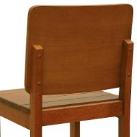 Banqueta Alta Bistrô Quéops Madeira Maciça Encosto Anatômico - Amêndoa Assento Ripado Amêndoa - 8