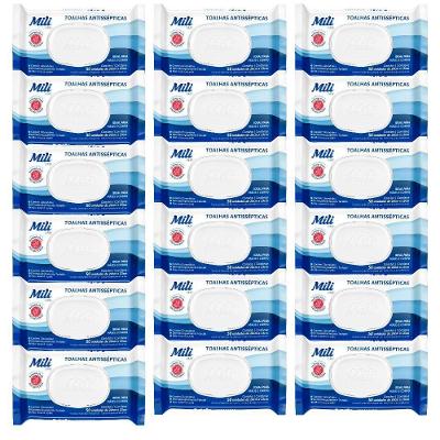 Toalhas Antissépticas Mili 18 Pacotes C- 50 (total: 900 Toalhas)-sem álcool