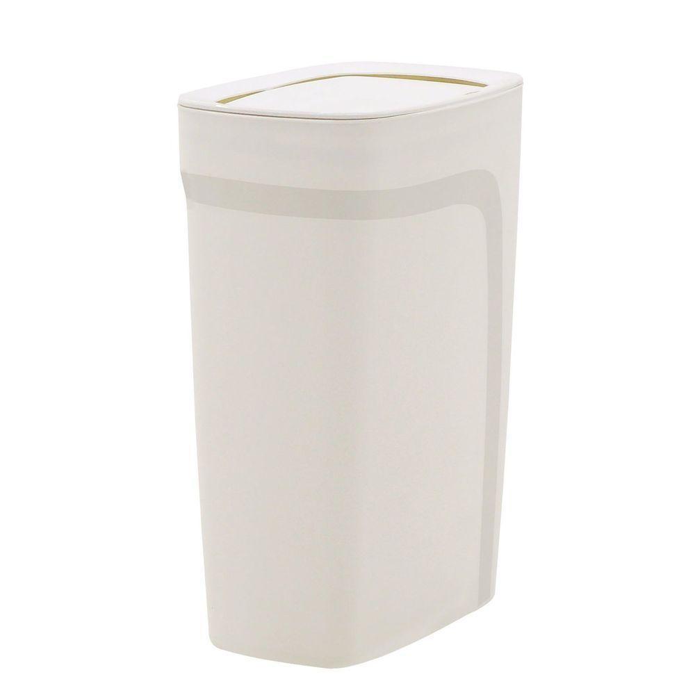 Lixeira Tramontina Compact Em Polipropileno Branco Com Tampa Basculante 10,5 L Tramontina - 8