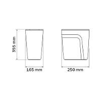 Lixeira Tramontina Compact Em Polipropileno Branco Com Tampa Basculante 10,5 L Tramontina - 5