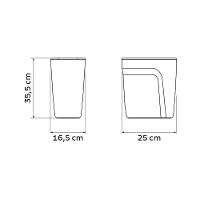 Lixeira Tramontina Compact Em Polipropileno Branco Com Tampa Basculante 10,5 L Tramontina - 7