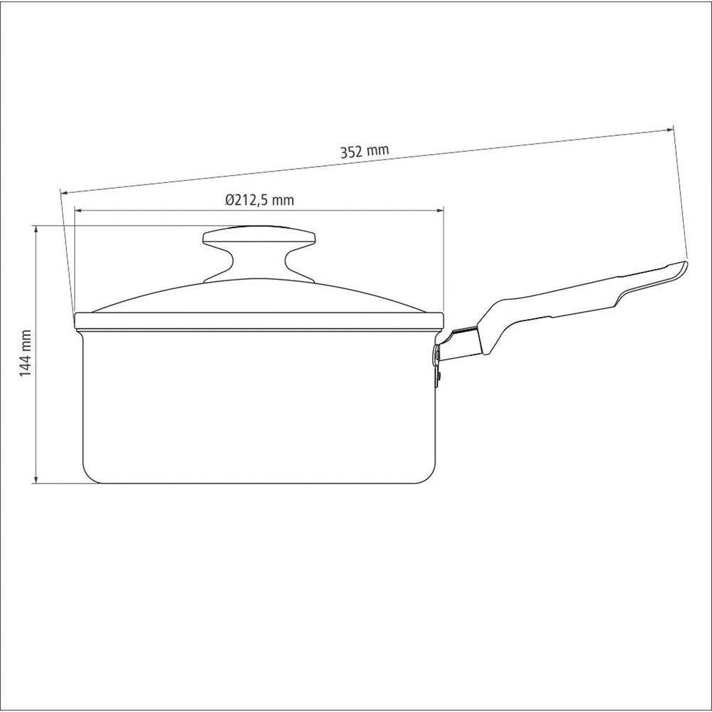 Panela Tramontina Loreto Alumínio Revestimento Antiaderente Starflon 20 Cm 2,8 L Grafite Tramontina - 9