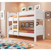 Beliche Multifuncional Que Vira 2 Camas Madrid Com Grades De Proteção - Branco - Cor: Branco - 1