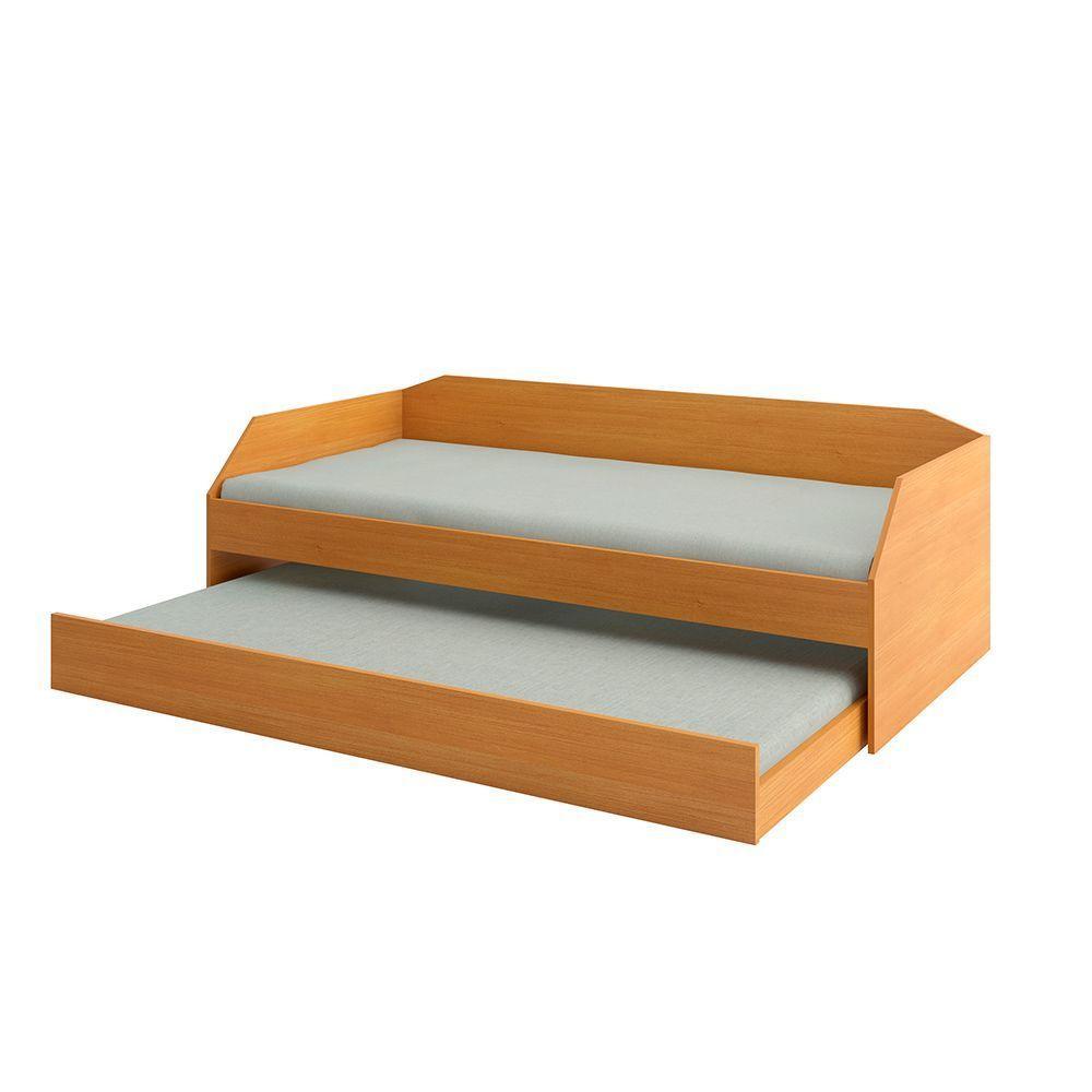Sofá Cama Solteiro Duo Com Cama Auxiliar Em Mdf Reforçado 15mm Nature - Cor: Bege - 6