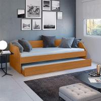 Sofá Cama Solteiro Duo Com Cama Auxiliar Em Mdf Reforçado 15mm Nature - Cor: Bege - 1