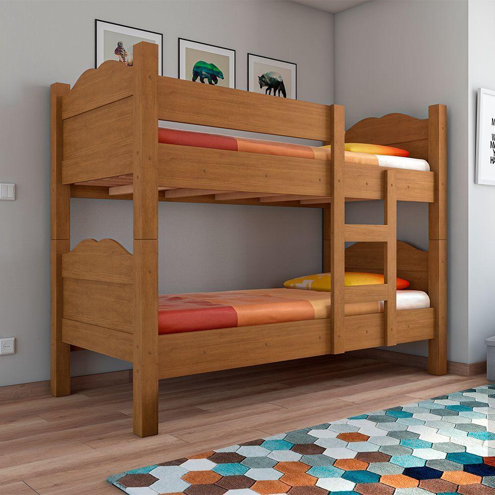 Beliche Multifuncional Premium Que Vira 2 Camas Madrid Com Grades De Proteção - Amêndoa Cor: Marrom - 1