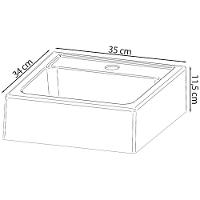 Gabinete Com Cuba Para Banheiro Bn3630x46 Amendoa Branco Tecno Mobili Amendoa Branco - 8