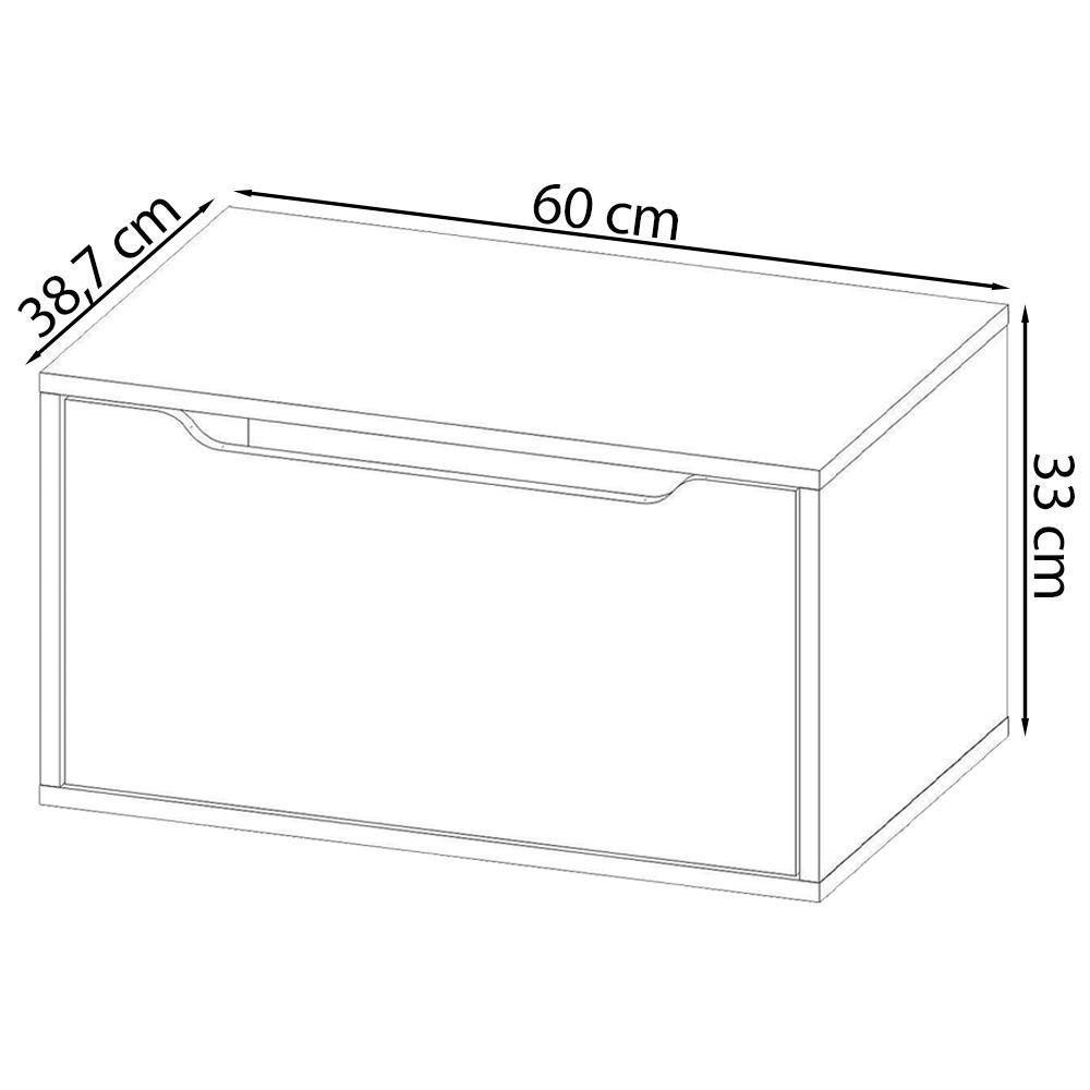 Gabinete Com Cuba Para Banheiro Bn3630x46 Marmore Branco Tecno Mobili Marmore Branco - 4