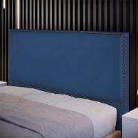 Cabeceira Box Casal King Com Tachas 195 Cm Suede Azul - 7