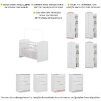 Quarto Infantil Completo Colchão Berço Guarda Roupa e Cômoda - 5