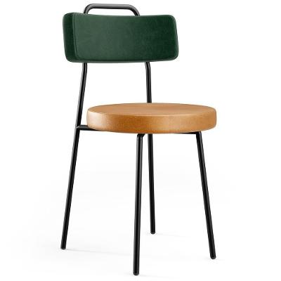 Cadeira Barcelona L02 Estrutura em Aço Estofada em Couríssimo e Facto Verde Musgo Moderna
