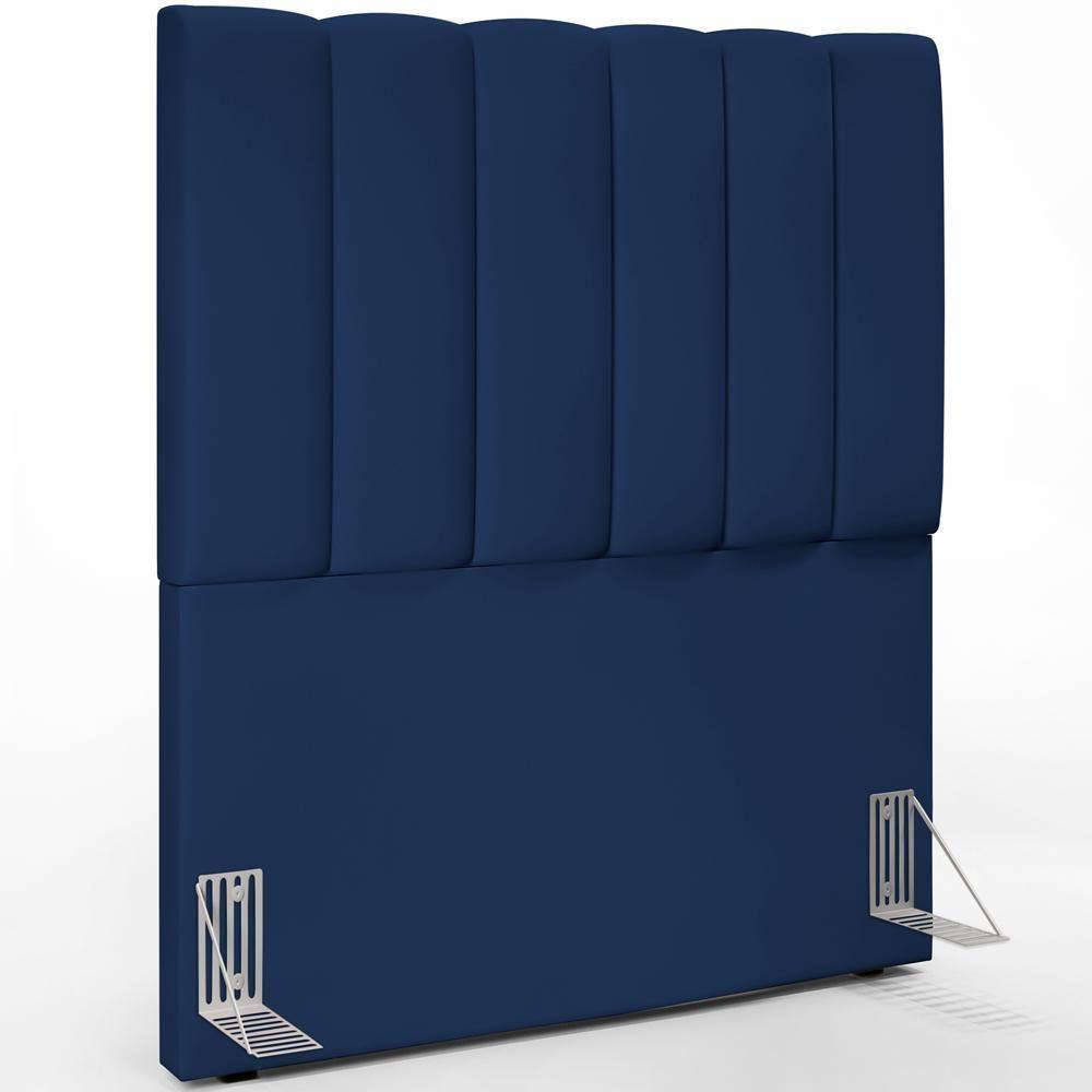 Cabeceira Cama Box Solteiro 100 Cm Dália W01 Azul Marinho - 1
