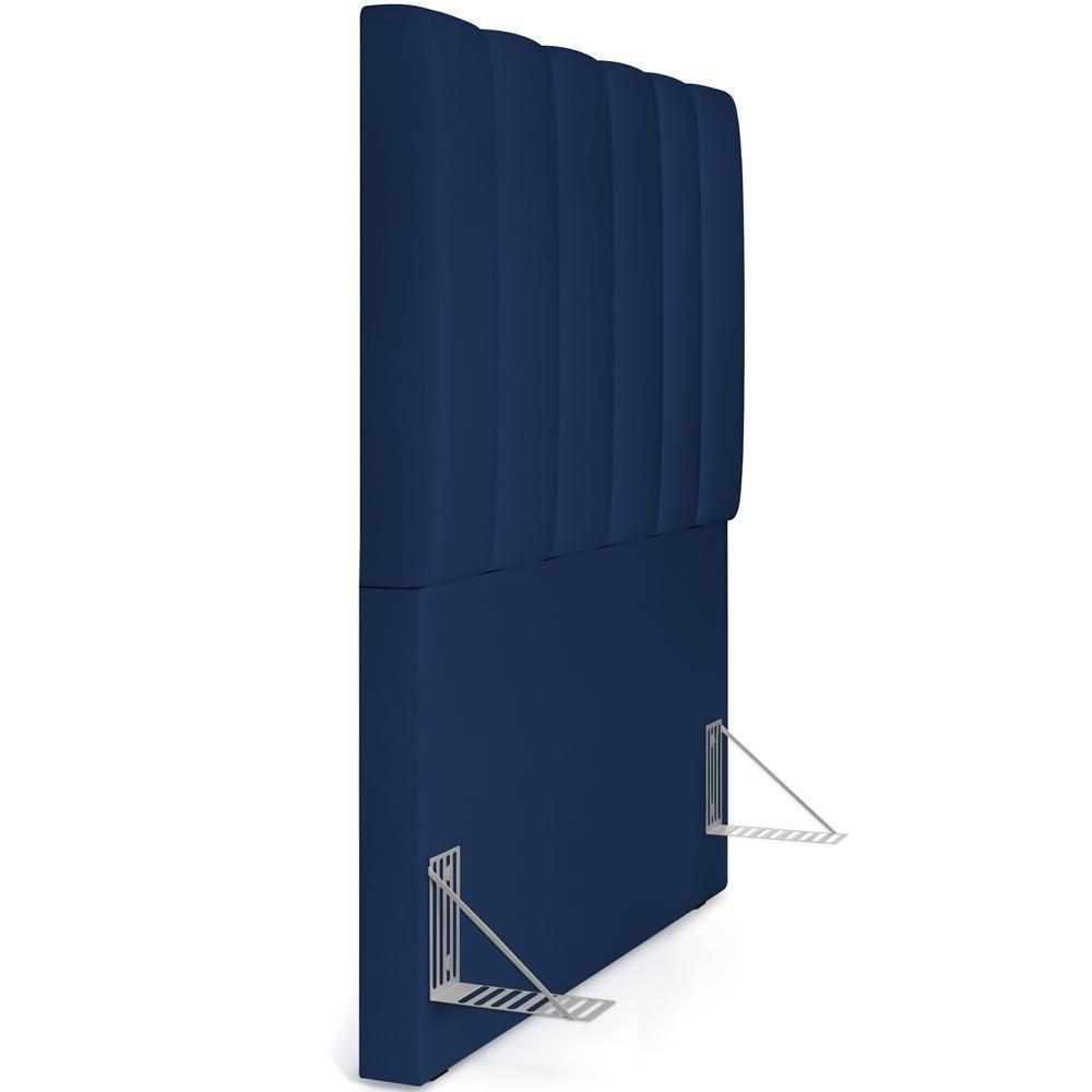 Cabeceira Cama Box Solteiro 100 Cm Dália W01 Azul Marinho - 2