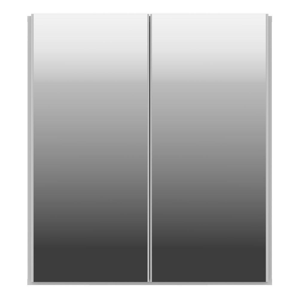 Aparador Buffet 4 Portas Com Espelho Suspenso Vegas V3596 Branco Branco - 2