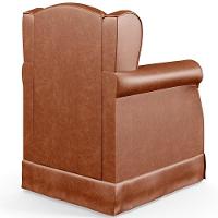 Poltrona Com Balanço E Puff Elisa P02 Couríssimo Camel - 3