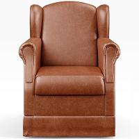 Poltrona Com Balanço E Puff Elisa P02 Couríssimo Camel