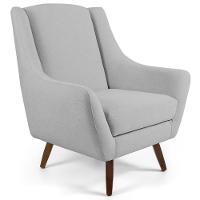 Kit 02 Poltronas Fixa Pés De Madeira Juliet D02 Cru D-316 - 4