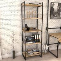 Kit Mesa Para Escritório Em L Com 2 Estantes Carvalho - 6