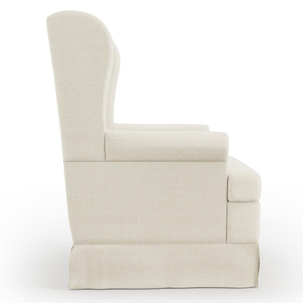 Poltrona E Puff Helena P02 Capitonê Linho Champagne - 4