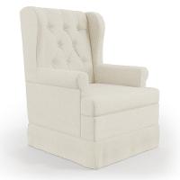 Poltrona E Puff Helena P02 Capitonê Linho Champagne - 2