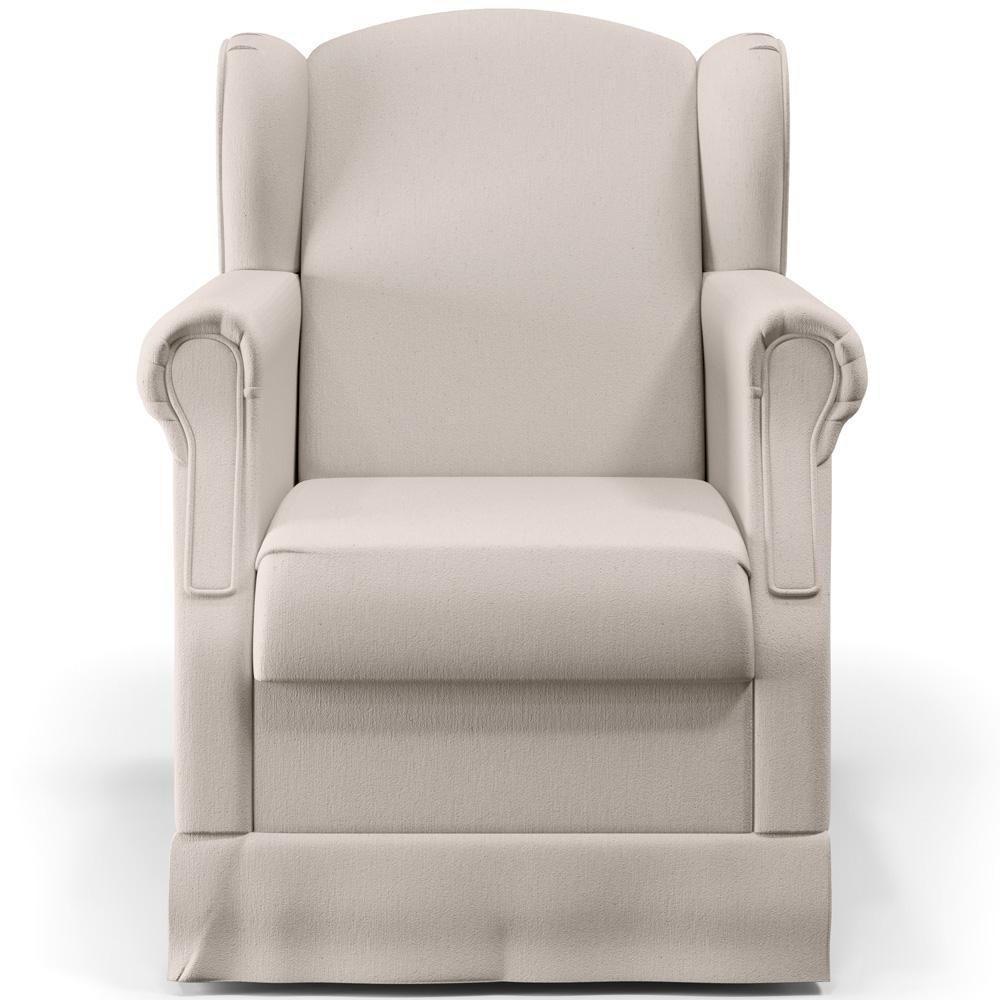 Poltrona E Puff Elisa P02 Linho Cru - 6