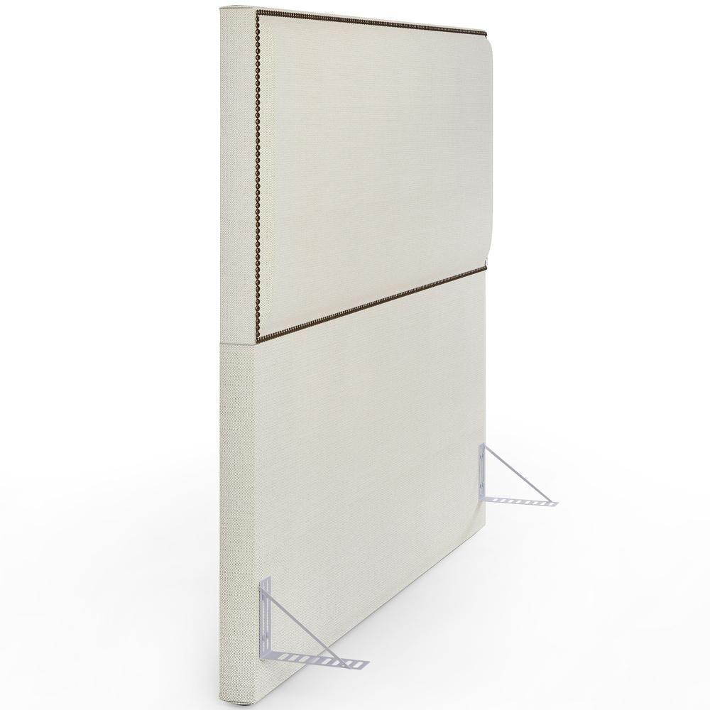 Cabeceira Cama Box Casal Com Tachas 140 Cm Linho Champagne - 2