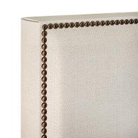 Cabeceira Cama Box Casal Com Tachas 140 Cm Linho Champagne